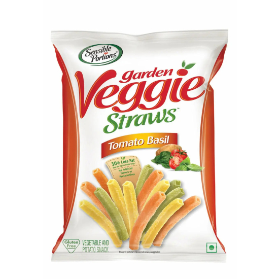 Sensible Portions Garden Veggie Straws Tomato Basil 120g