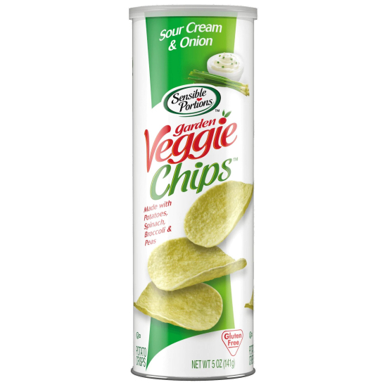Sensible Portions Canister Chips Sour Cream & Onion 141g