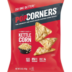 Popcorners Sweet & Salty Kettle Corn Snack, Never Fried, Non GMO 5 Oz (142g)
