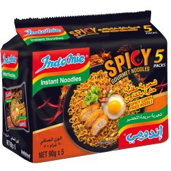 Indomie Instant Fried Noodles, Spicy Curry Flavour (Pack of 5 - 90 g Each) Indomie Instant Fried Noodles, Spicy Curry Flavour (Pack of 5 - 90 g Each)