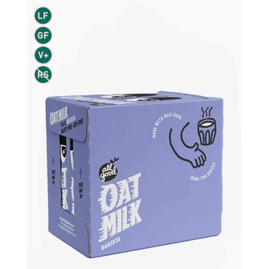 All Good Barista  Oat Milk 1Ltr Pack Of 6