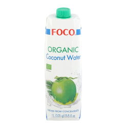 Foco UHT Organic Coconut Water, 1Ltr Pack Of 12 Foco UHT Organic Coconut Water, 1Ltr Pack Of 12