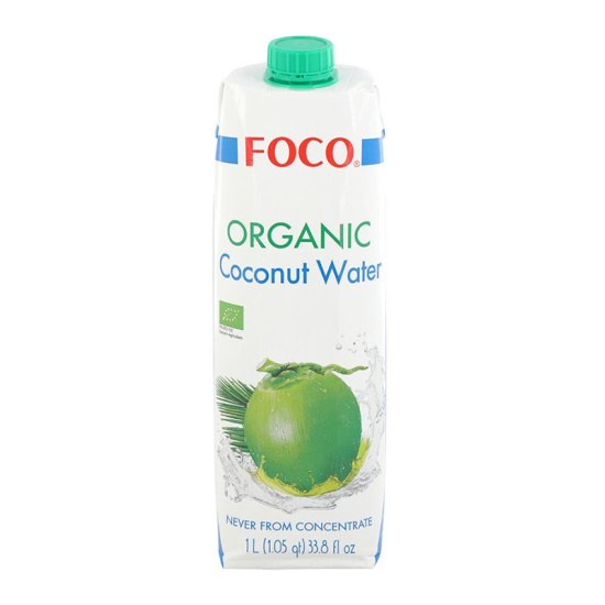 Foco UHT Organic Coconut Water, 1Ltr Pack Of 12