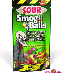 Shock Wave Sour Smog Balls Gusset Bag 85g, Pack Of 6
