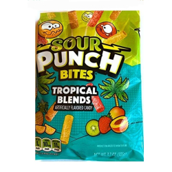 Sour Punch Bites Tropical Blends 105g, Pack Of 6 Sour Punch Bites Tropical Blends 105g, Pack Of 6