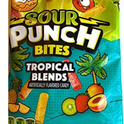 Sour Punch Bites Tropical Blends 105g, Pack Of 6
