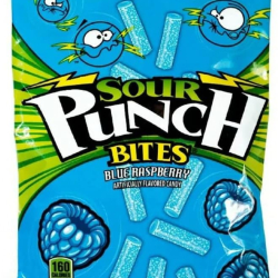 Sour Punch Bites Blue Raspberry 105g, Pack Of 6