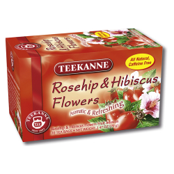 Teekanne Rosehip & Hibiscus Tea 3.5g x 20 Tea Bags, Pack Of 6 Teekanne Rosehip & Hibiscus Tea 3.5g x 20 Tea Bags, Pack Of 6