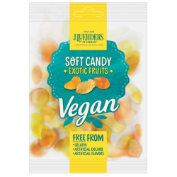 J.Luehders Vegan Soft Candy Exotic Fruits 45g, Pack Of 6