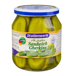 Stollenwerk Sliced Sandwich Gherkins 520g, Pack Of 6 Stollenwerk Sliced Sandwich Gherkins 520g, Pack Of 6