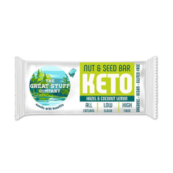 Keto Organic Nut & Seed Bar Hazel & Coconut Lemon 40g, Pack Of 6 Keto Organic Nut & Seed Bar Hazel & Coconut Lemon 40g, Pack Of 6