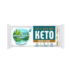 Keto Organic Nut & Seed Bar Walnut & Cocoa 40g, Pack Of 6 Keto Organic Nut & Seed Bar Walnut & Cocoa 40g, Pack Of 6