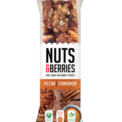 Nuts & Berries Organic Pecan & Cinnamon 30g, Pack Of 6
