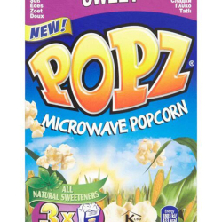 POPZ Microwave Popcorn Sweet (90g x 3), Pack Of 6