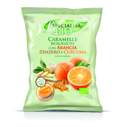 Le Specialita BIO Candies - Orange, Ginger & Turmeric 80g, Pack Of 6 Le Specialita BIO Candies - Orange, Ginger & Turmeric 80g, Pack Of 6