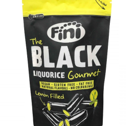 Fini Black Liquorice Gourmet Lemon Filled 180g, Pack Of 6 Fini Black Liquorice Gourmet Lemon Filled 180g, Pack Of 6