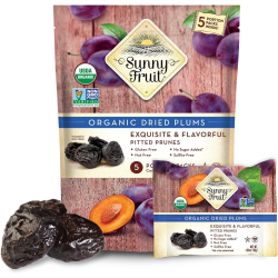 Sunny Fruit-Organic Dried Fruit Plums 150g (5 x 30g) Pack Of 6 Sunny Fruit-Organic Dried Fruit Plums 150g (5 x 30g) Pack Of 6