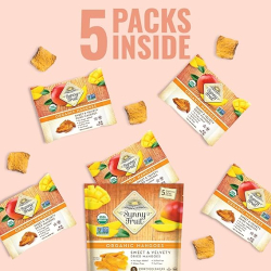 Sunny Fruit Organic Dried Mangoes 100g (5 x 20g) Pack Of 6 Sunny Fruit Organic Dried Mangoes 100g (5 x 20g) Pack Of 6