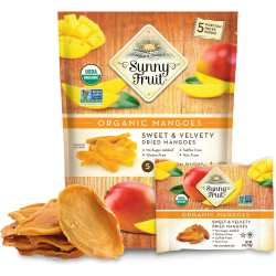 Sunny Fruit Organic Dried Mangoes 100g (5 x 20g) Pack Of 6 Sunny Fruit Organic Dried Mangoes 100g (5 x 20g) Pack Of 6