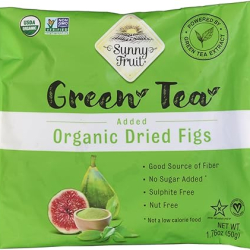 Sunny Fruit Organic Dried Figs (Green Tea Added)50g, Pack Of 6 Sunny Fruit Organic Dried Figs (Green Tea Added)50g, Pack Of 6