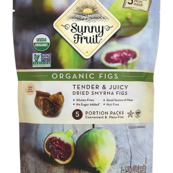 Sunny Fruit Organic Dried Figs 250g (5 x 50g) Pack Of 6