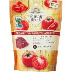 Sunny Fruit Organic Sun Dried Tomato Bites 150g (5 x30g), Pack Of 6 Sunny Fruit Organic Sun Dried Tomato Bites 150g (5 x30g), Pack Of 6