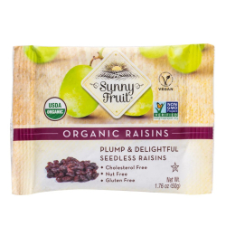 Sunny Fruit Organic Raisins 50g, Pack Of 6 Sunny Fruit Organic Raisins 50g, Pack Of 6