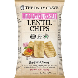 The Daily Crave Lentil Chips Himalayan Pink Salt 120g, Pack Of 8