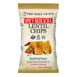 The Daily Crave Lentil Chips Spicy Sriracha 120g, Pack Of 6 The Daily Crave Lentil Chips Spicy Sriracha 120g, Pack Of 6