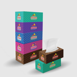 Jetaime 200 Sheets x 2 Ply Multicolor Facial Tissues 200x30 Jetaime 200 Sheets x 2 Ply Multicolor Facial Tissues 200x30