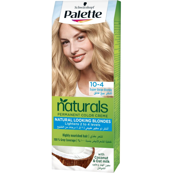 Palette Permanent Natural Color Creme 10-4 Blonde Beige