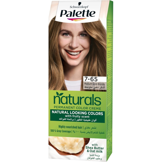 Palette Permanent Naturals Color Creme 7-65 Medium Gold Blonde