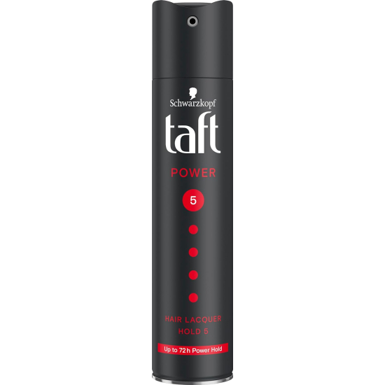 Taft Hair Spray Power Lacquer Black 250 ml, Pack Of 10