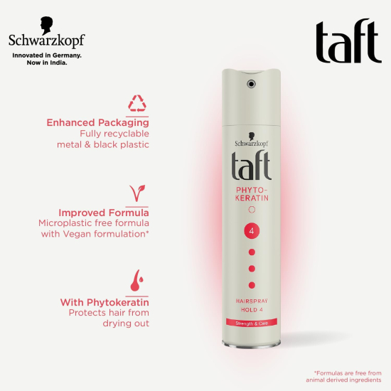 Taft Hair Spray Keratin 250 ml, Pack Of 10