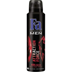 Fa Deodorant Attraction Force For Men 150 ml, Pack Of 12 Fa Deodorant Attraction Force For Men 150 ml, Pack Of 12