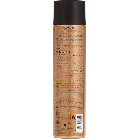 Syoss Keratin Hair Spray 400 ml, Pack Of 6