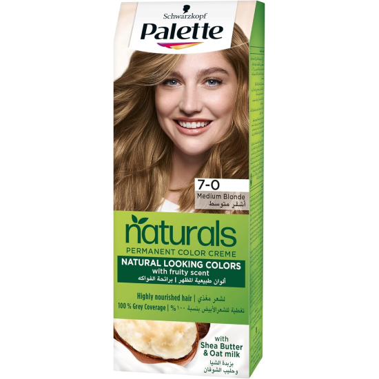 Palette Permanent Natural Color Creme 7-0 Medium Blonde