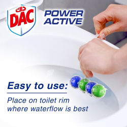 DAC Toilet Cleaner Power Active Lemon 51g, Pack Of 10 DAC Toilet Cleaner Power Active Lemon 51g, Pack Of 10