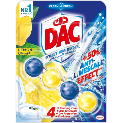 DAC Toilet Cleaner Power Active Lemon 51g, Pack Of 10 DAC Toilet Cleaner Power Active Lemon 51g, Pack Of 10