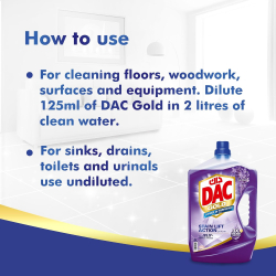 Dac Multi Purpose Disinfectant Lavender 3 Ltr, Pack Of 6 Dac Multi Purpose Disinfectant Lavender 3 Ltr, Pack Of 6