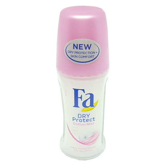 Fa Dry Protect Deodorant Roll On Cotton Mist, 50 ml