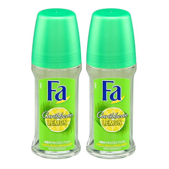 Fa Deodorant Roll On Caribbean Lemon 50 ml Pack Of 2