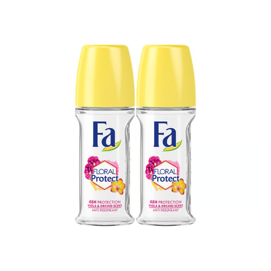 Fa Floral Protect Orchid Viola Roll-On Deodorant, 50 ml Pack Of 2