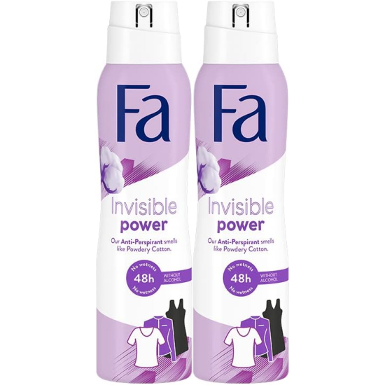 Fa Invisible Power Deodorant Spray Pack Of 2 x 150 ml