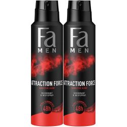 Fa Deodorant Spray Men Attraction Force 2x150ml Pack Of 6 Fa Deodorant Spray Men Attraction Force 2x150ml Pack Of 6