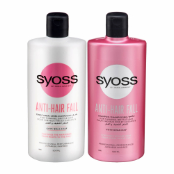Syoss Anti-Hair Fall Shampoo + Conditioner Combo Pack 500 ml, Pack Of 6 Syoss Anti-Hair Fall Shampoo + Conditioner Combo Pack 500 ml, Pack Of 6