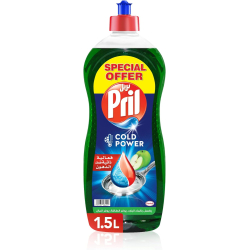 Pril Apple Cold Power Dishwashing Liquid Special Price 1.5 Ltr, Pack Of 12