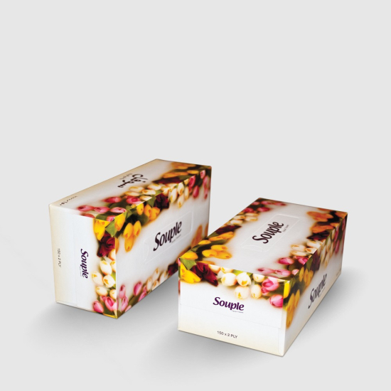 Souple 150 Sheets x 2 Ply Soft Facial Tissues 150x30