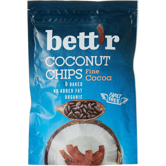 Bett'r Coconut Chips Fine Peruvian Cacao 70g