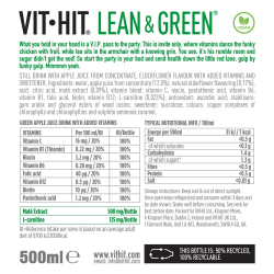 Vit-Hit Lean & Green 500 ml, Pack Of 12 Vit-Hit Lean & Green 500 ml, Pack Of 12